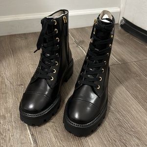 Kate Spade Merritt Lug Booties, Black Size 8